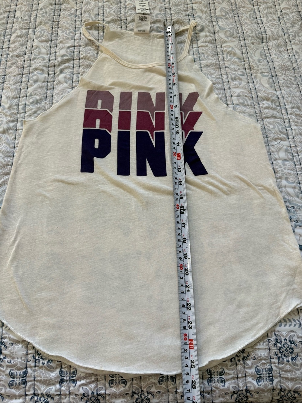 PINK Victoria’s Secret Logo Tank Top NWT Size Small Racerback - Picture 3 of 5
